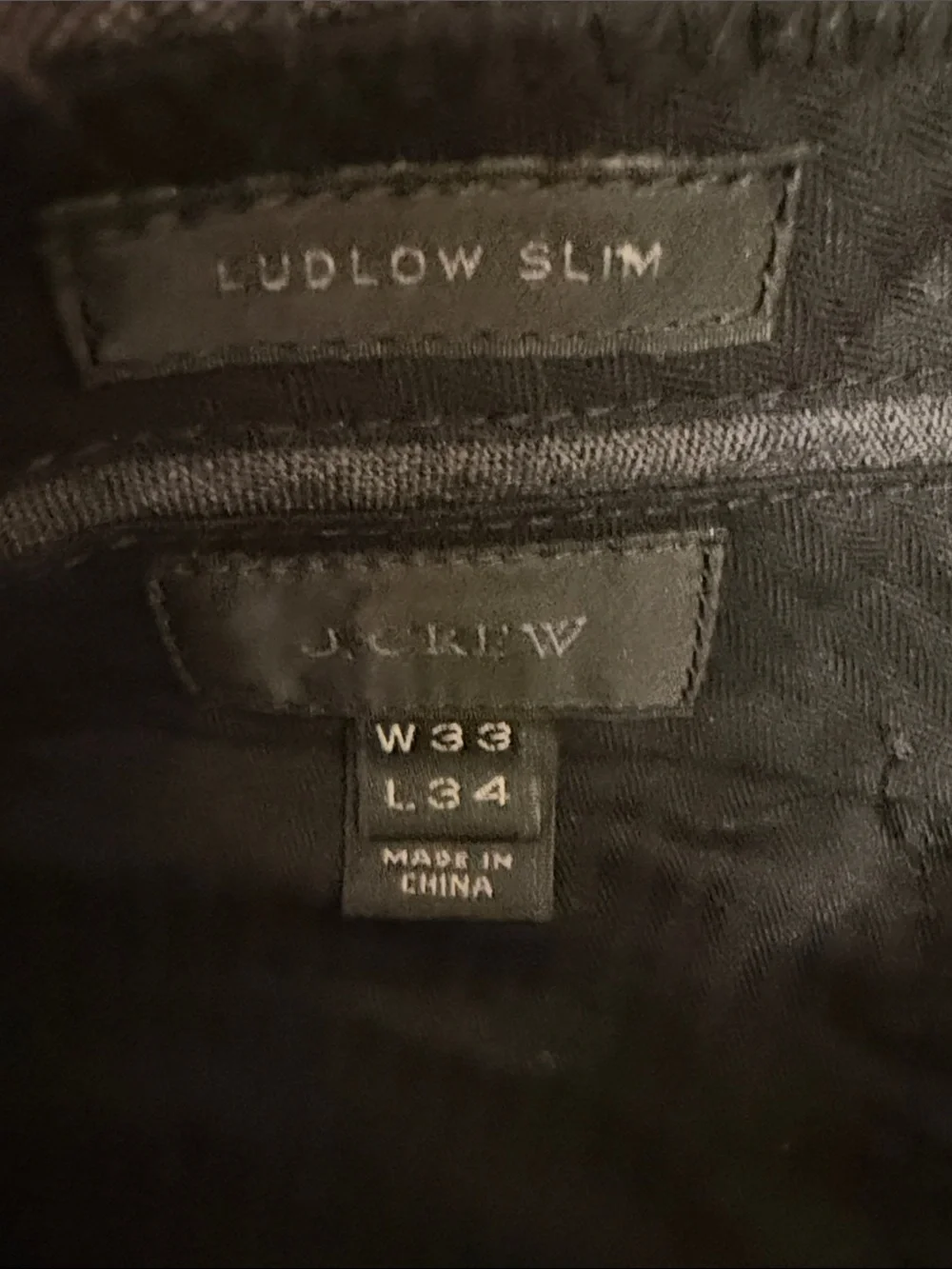 J Crew Dress Pants Mens 33x34 Charcoal Gray Ludlow Slim 100% Wool Trouser Career